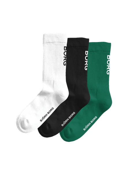 Björn Borg Classic Crew Socks 3-pack Noir, 41-45