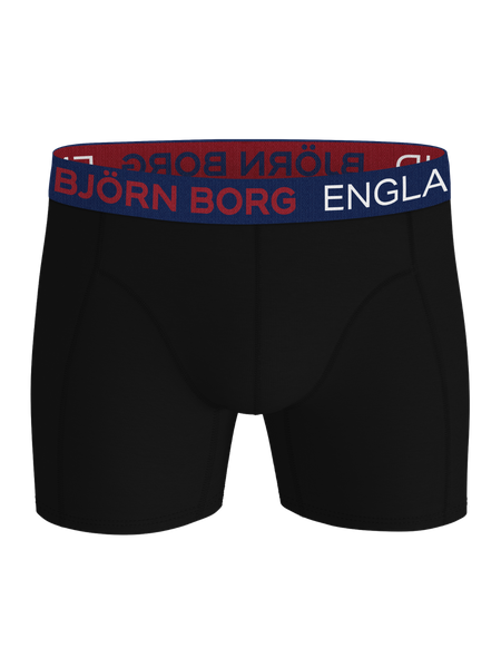 Björn Borg Cotton Stretch boxer England 3-pack svart – baksida