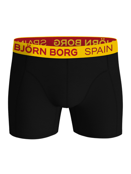 Björn Borg Cotton Stretch boxer Spain 3-pack, svart – baksida