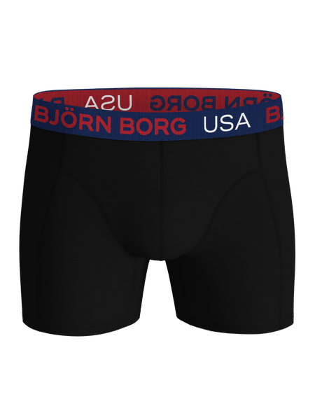Björn Borg Cotton Stretch USA boxer herr 3-pack – svart – baksida