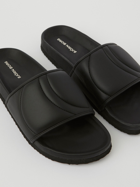 Björn Borg Timeout slides unisex, svarta – baksida