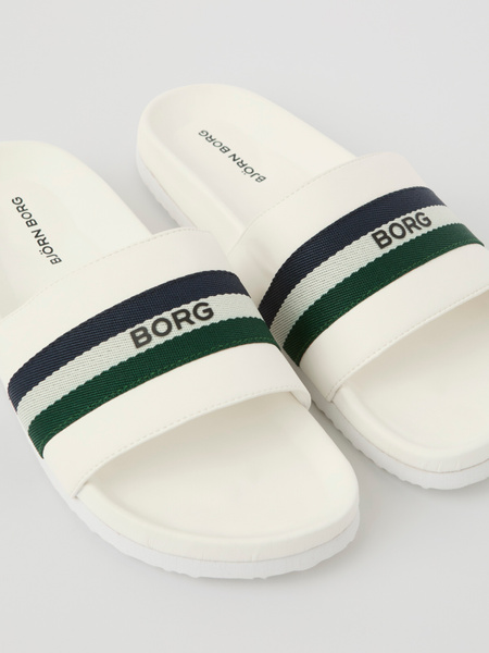 Björn Borg Heritage slides unisex, vita – baksida