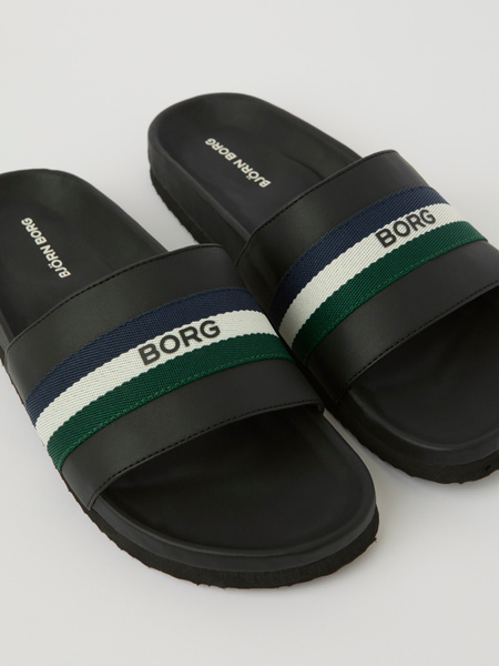 Björn Borg Heritage Slides unisex i svart – baksida