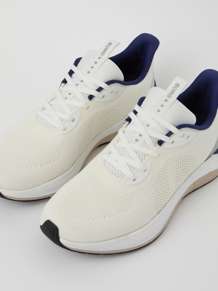 Björn Borg Ace Knit Sneakers unisex i vitt – baksida