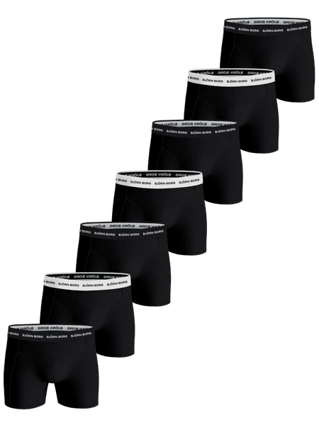 Björn Borg Cotton Stretch Boxer 7-pack Sort, L