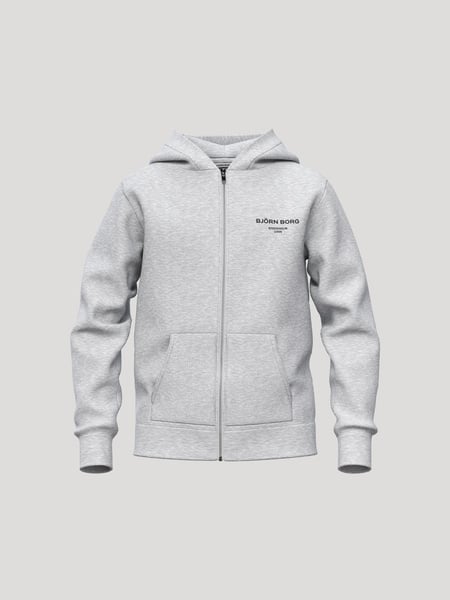 Björn Borg Borg Essential 1 Zip Hoodie Grå, 122-128
