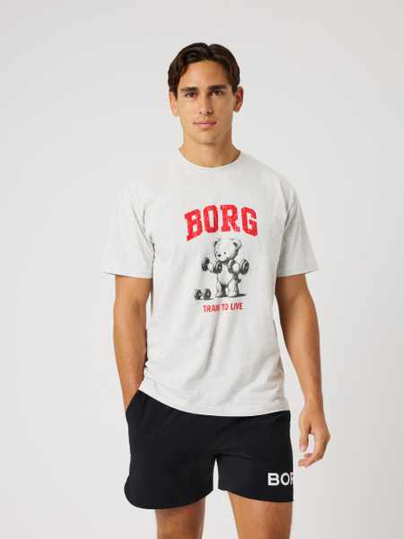 Björn Borg Borg Classic Print T-shirt Grå, L