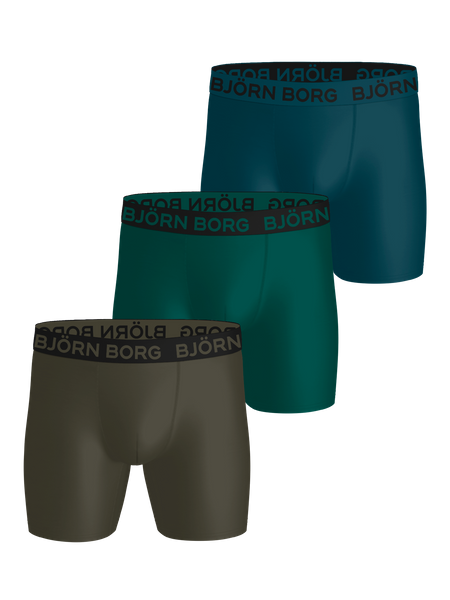 Björn Borg Sports Microfiber Boxers 3-pack Grön, L