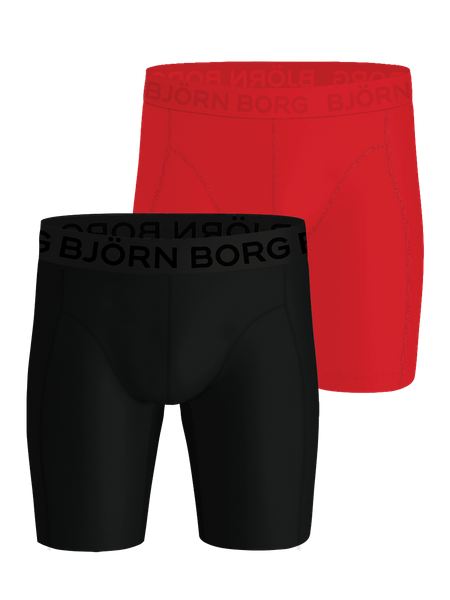 Björn Borg Sports Lightweight Long Leg Boxers 2-pack Sort, S