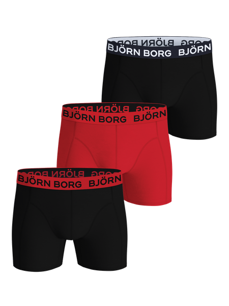 Björn Borg Cotton Stretch Boxers 3-pack Sort, S