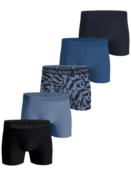 Björn Borg Cotton Stretch Boxers 5-pack Sort, S