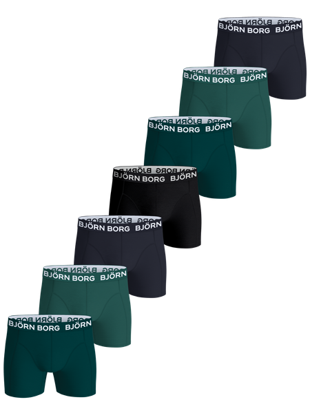 Björn Borg Cotton Stretch Boxers 7-pack Sort, XXL