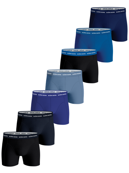Björn Borg Cotton Stretch Boxers 7-pack Sort, XXL