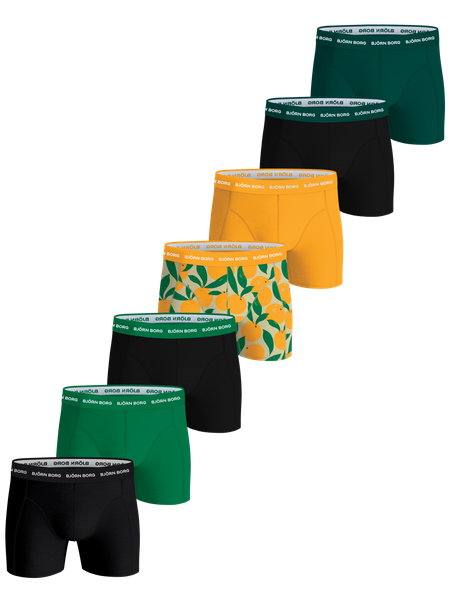 Björn Borg Cotton Stretch Boxers 7-pack Sort, XXL
