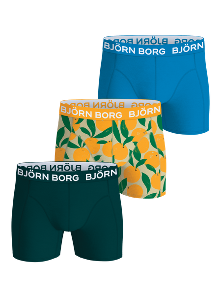 Björn Borg Boxershorts - 3-pak - Blå/Gul/Sort/Grøn/AOP