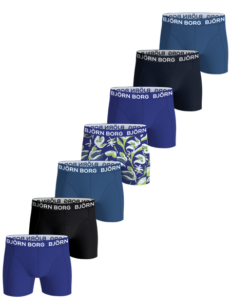 Björn Borg Cotton Stretch Boxers 7-pack Sort, 122-128