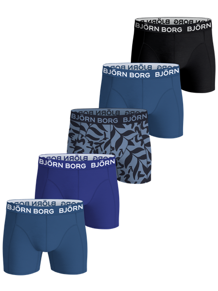Björn Borg Cotton Stretch Boxers 5-pack Sort, 146-152