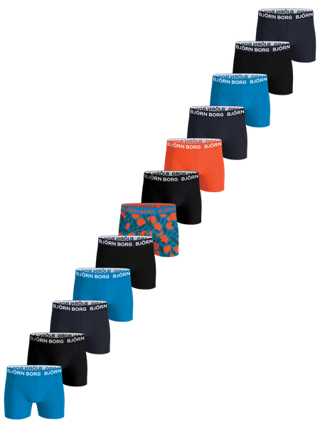 Björn Borg Cotton Stretch Boxers 12-pack Sort, M