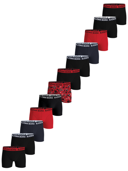 Björn Borg Cotton Stretch Boxers 12-pack Sort, M