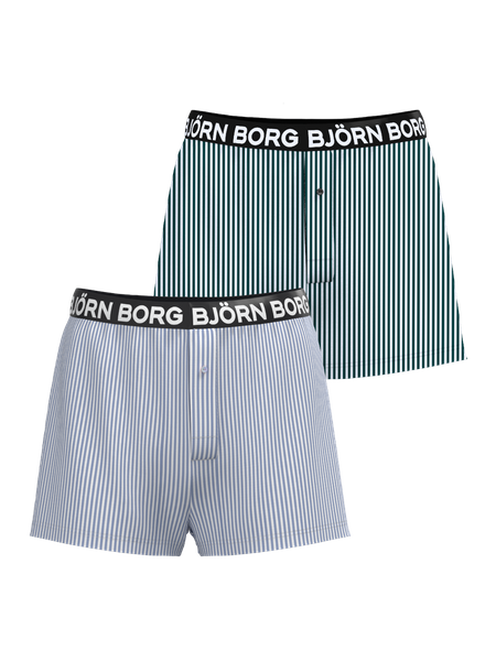Björn Borg Cotton Stretch Logo Woven Boxers Shorts 2-pack Multi, L