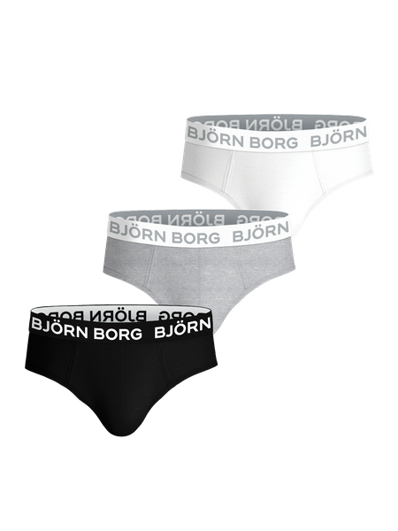 Björn Borg Cotton Stretch Briefs 3-pack Sort, XL