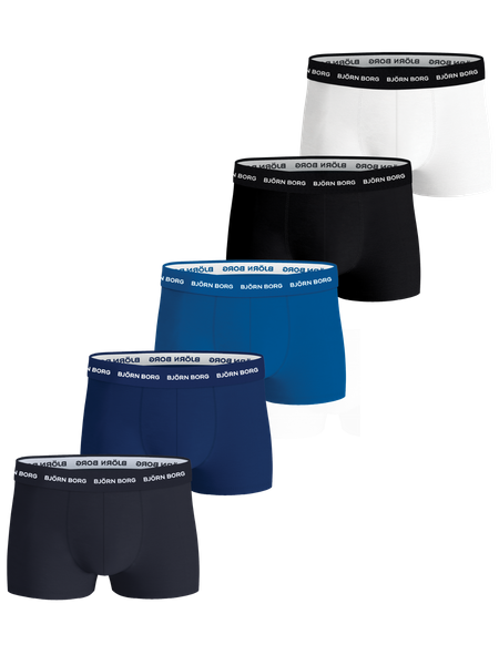 Björn Borg Cotton Stretch Trunks 5-pack Sort, XS