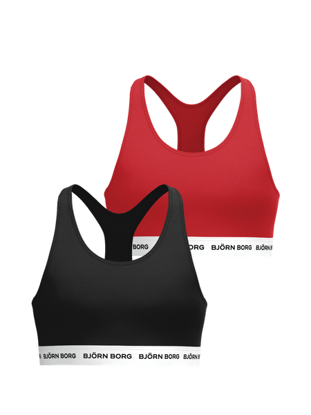 Björn Borg Cotton Stretch Logo Soft Top 2-pack Svart, 134-140