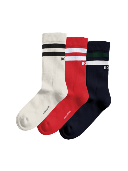 Björn Borg Classic Crew Socks 3-pack Multi, 36-40
