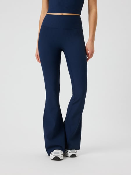 Studio Ribbed Flare Tights Tall