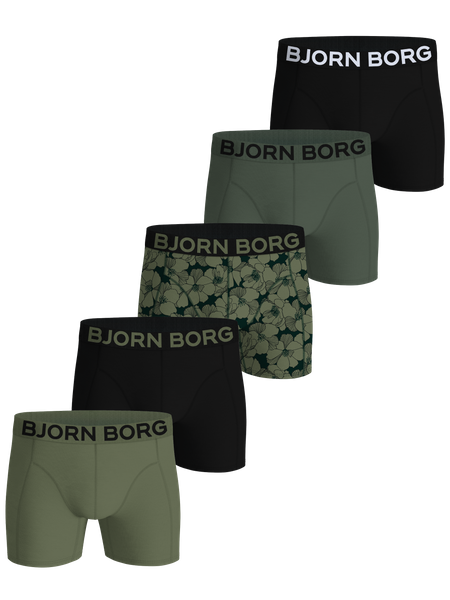 Björn Borg Organic Cotton Stretch Boxers 5-pack Svart, L