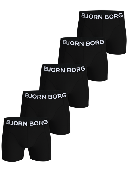 Björn Borg Organic Cotton Stretch Boxers 5-pack Svart, L