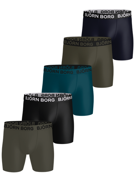 Björn Borg Sports Microfiber Boxers 5-pack Svart, L