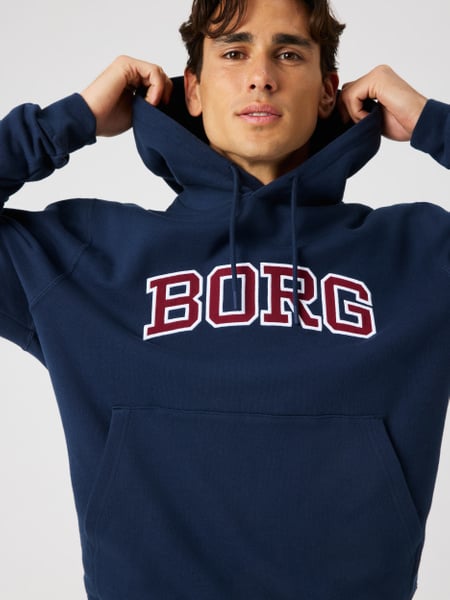 Björn Borg Borg Classic Print Hoodie Marinblå, L