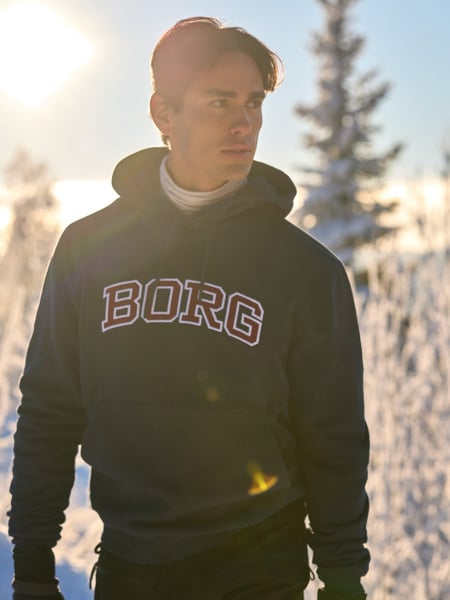 Björn Borg Borg Classic Print Hoodie Marinblå, L
