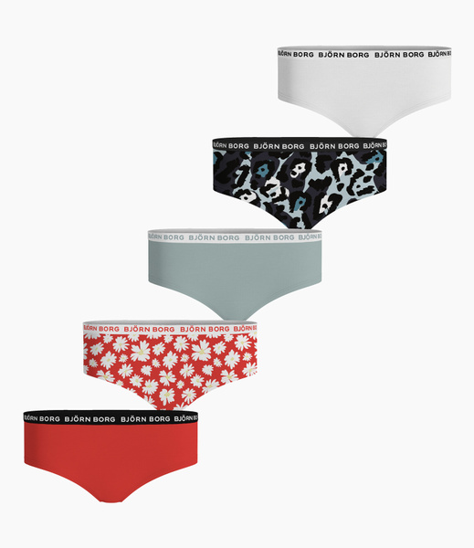 Björn Borg Fourflower Girls Hipsters 5-pack Multi, 122-128 unisex