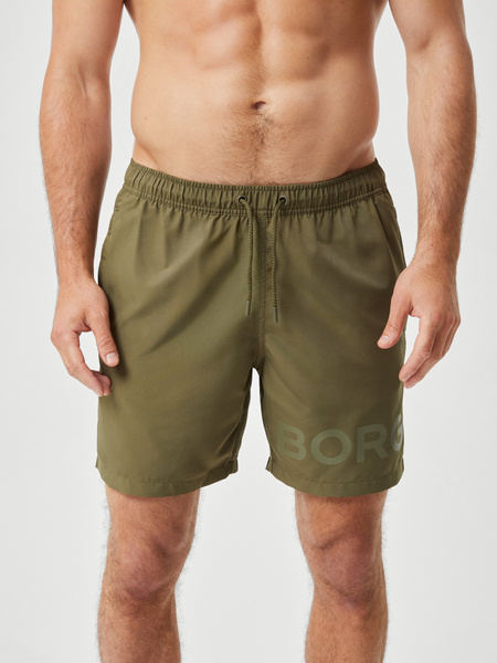 Björn Borg badshorts herr – grön, fuktavvisande – baksida