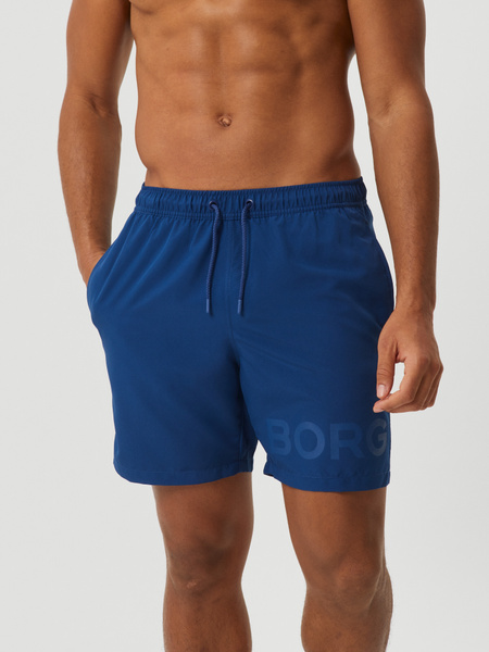 Björn Borg Swim Shorts i blått – snabbtorkande badshorts – baksida