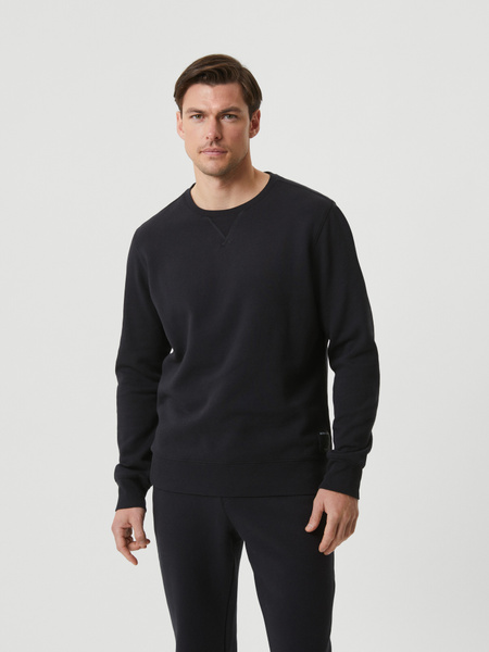 Björn Borg Centre Crew i svart – sweatshirt med borstad fleece – baksida