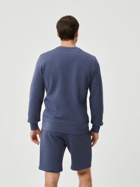 Björn Borg Centre Crew i blått – mjuk sweatshirt med v-detalj – baksida