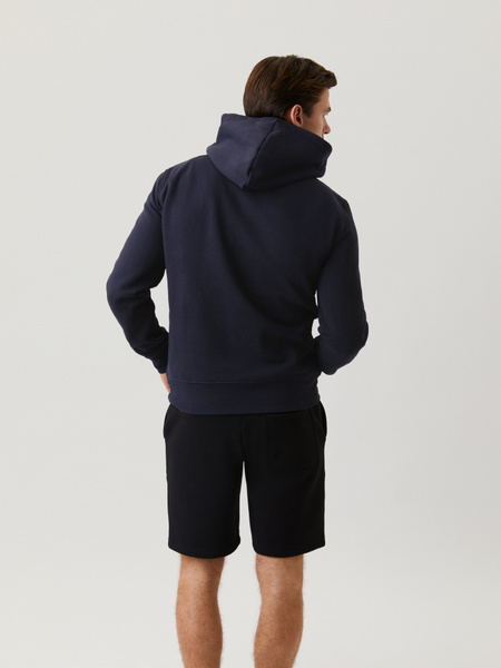 Björn Borg Centre Hoodie i marinblått – huvtröja med dubbel luva – baksida