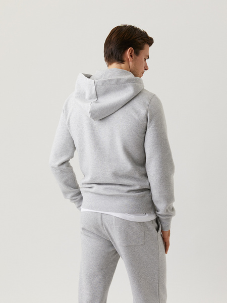 Björn Borg Centre Hoodie i grått – mjuk klassiker med dubbel luva – baksida