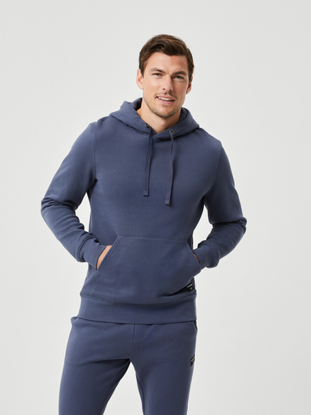 Björn Borg Centre Hoodie i blått – huvtröja med känguruficka – baksida