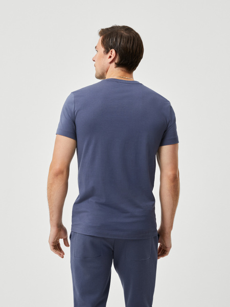 Björn Borg Centre T-shirt i blått – mjuk bas i 100% bomull – baksida