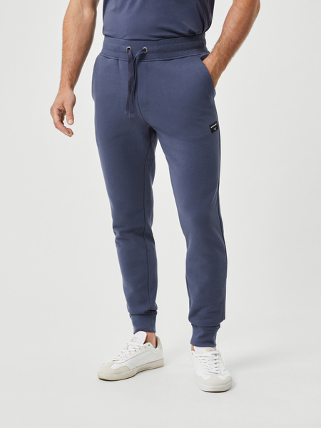 Björn Borg Centre Tapered Pants i blått – mjukbyxa med smala ben – baksida