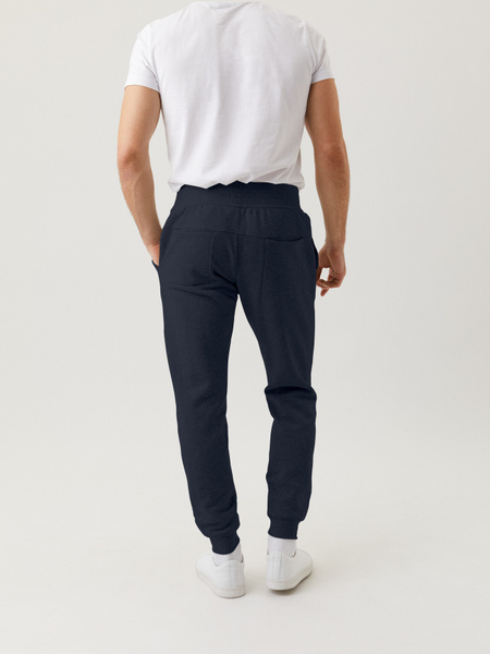 Björn Borg Centre Tapered Pants i marinblått – skön mjukbyxa – baksida