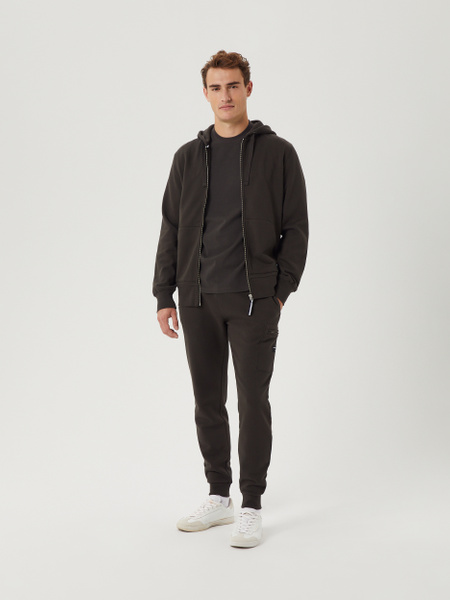 Björn Borg Centre Zip Hoodie – grön huvtröja med dragkedja – baksida