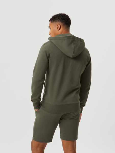Björn Borg Centre Zip Hoodie grön – luvtröja med dragkedja – baksida