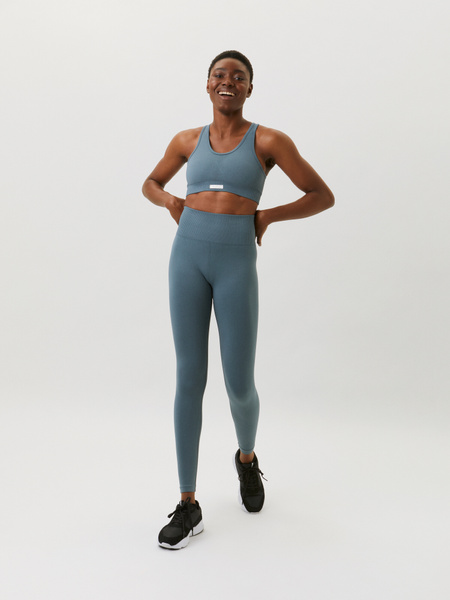 BJÖRN BORG Sthlm Seamless Tights women Stormy weather ML Recycled Polyester